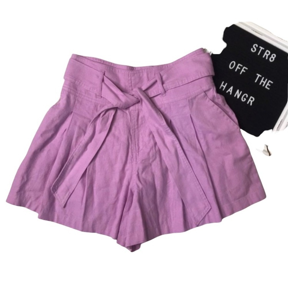 bp High Waist Lilac Tie-Front Shorts NWOT